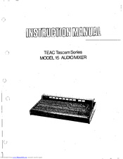 Teac Tascam Series 15 Instruction Manual
