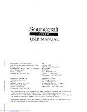 SoundCraft TS12 User Manual