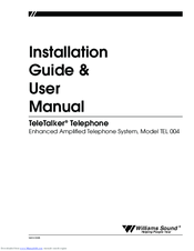 Williams Sound TEL 004 Installation Manual & User Manual