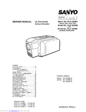 Sanyo PLC-320ME Service Manual