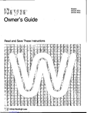 White-Westinghouse DE 500J Owner's Manual
