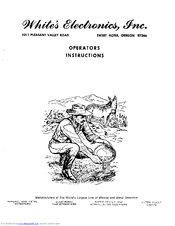 White's Coinmaster IV TR Operating Instructions Manual