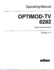Orban Optimod-TV 8282 Operating Manual