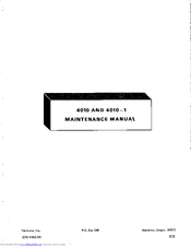 Tektronix 4010-1 Maintenance Manual