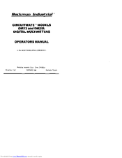 Beckman Industrial Circuitmate DM25L Operator's Manual