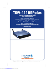 TRENDnet TEW-411BRPplus Quick Installation Manual
