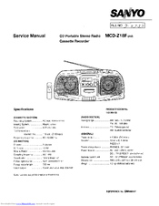 Sanyo MCD-Z18F Service Manual