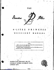 Vanden Plas 4-Litre Princess Workshop Manual