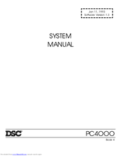 DSC SYSTEM MASTER PC4000 System Manual