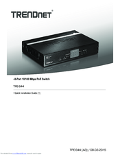 TRENDnet TPE-S44 - Switch Quick Installation Manual