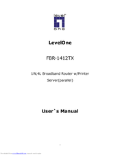 LevelOne FBR-1412TX User Manual