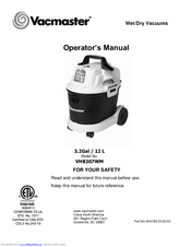 Vacmaster VHB307WM Operator's Manual