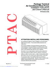 PTAC NT Series Installation Instructions And Owner's Manual