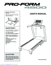 Pro-Form 4500 User Manual