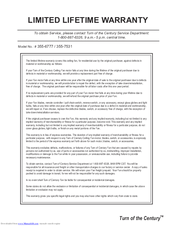 Turn of the century 355-6777 Installation Instructions Manual