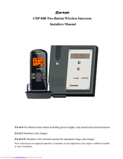 Zartek ZA-614 Installer Manual