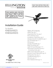 Ellington KNB56AND5 Installation Manual