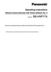 Panasonic BB-HNP17A Operating Instructions Manual