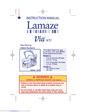 Lamaze Via 1470 Instruction Manual
