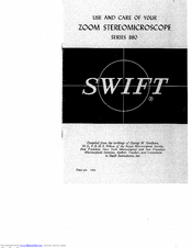 Swift 880 Series Use And Care Manual
