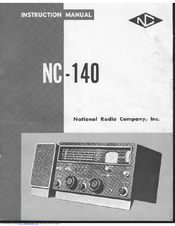 National Radio NC-140 Instruction Manual