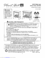 pleasant hearth VFS-PH20DT Installation And Operating Instructions Manual