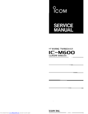 Icom IC-M600 Service Manual