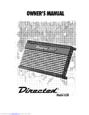 Directed Audio 650 Owner's Manual