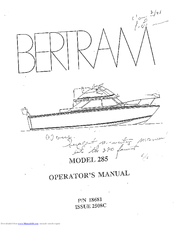 Bertram 285 Operator's Manual