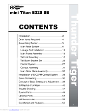 THUNDER TIGER E325 SE mini Titan Assembly Manual