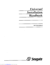 Seagate ST403B Installation Handbook