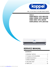 koppel KPC-24HH5B Service Manual