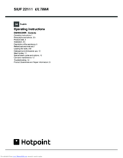 Hotpoint SIUF 22111 ULTIMA Operating Instructions Manual