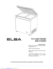 Elba EF-D4030WH Owner's Manual