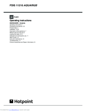 Hotpoint FDEB 10010 experience Operating Instructions Manual