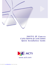 ACTi CAM-5100S Quick Installation Manual