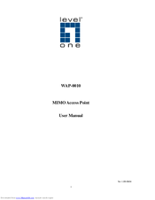Levelone WAP-0010 User Manual