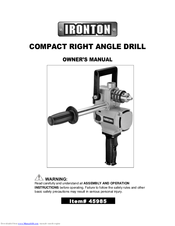 Ironton 45985 Owner's Manual