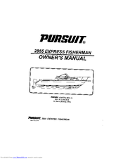 PURSUIT 2855 Express Fisherman Owner's Manual