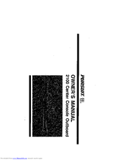 PURSUIT 2100 Owner's Manual