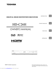 Toshiba HD-C26H Owner's Manual