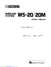 Boss WS-20 Owner's Manual