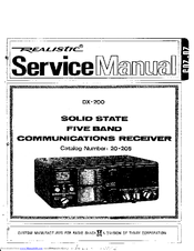 Realistic DX-200 Service Manual