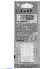 Sony NP-FM55H Operating Instructions