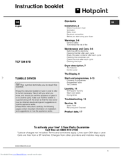 Hotpoint TCF SM 87B Instruction Booklet