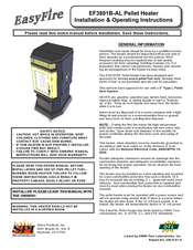 EasyFire EF3801B-AL Installation & Operating Instructions Manual