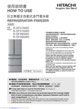 Hitachi R-SF57AMS How To Use Manual