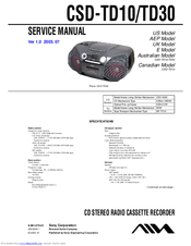 Sony CSD-TD10 Service Manual