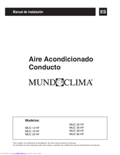MUND CLIMA MUC 36 HF Installation Instructions Manual