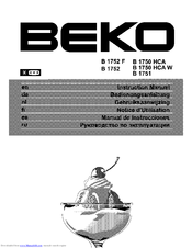 Beko B 1752 HCA W Instruction Manual